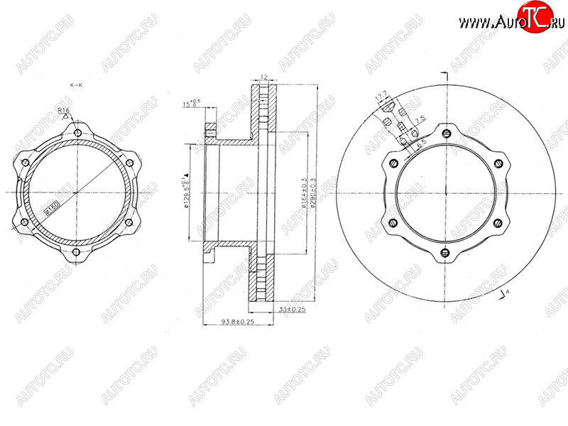 4 099 р. Диск тормозной передний Ø290 SAT  ГАЗ ГАЗель Next ( A21,A22, С41, С42,  A21,A22, С41, С42, Фермер,  A60,A63, A64,  A62,А65,  A31,A32, C45, C46) - ГАЗель NEXT Citiline  А68  с доставкой в г. Омск