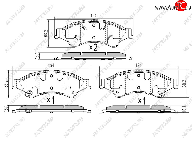 1 579 р. Колодки тормозные перед FL-FR SAT  Ford Ranger (2019-2023) SuperCab, SuperCrew  с доставкой в г. Омск