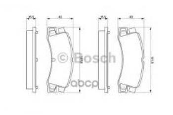 Колодки тормозные передние (4шт.) BOSCH KIA Rio 2 JB дорестайлинг седан (2005-2009)