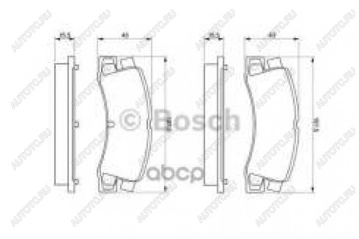 1 499 р. Колодки тормозные передние (4шт.) BOSCH KIA Rio 2 JB дорестайлинг седан (2005-2009)  с доставкой в г. Омск