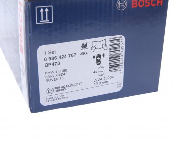 3 499 р. Колодки тормозные передние (4шт.) BOSCH BMW 3 серия E46 седан дорестайлинг (1998-2001)  с доставкой в г. Омск. Увеличить фотографию 4