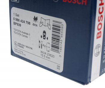 2 859 р. Колодки тормозные задние (4шт.) BOSCH Toyota Avensis T250 седан дорестайлинг (2003-2006)  с доставкой в г. Омск. Увеличить фотографию 3