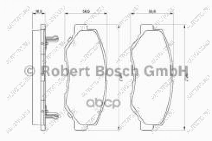 2 659 р. Колодки тормозные передние (4шт.) BOSCH Honda Accord CL седан дорестайлинг (2002-2005)  с доставкой в г. Омск