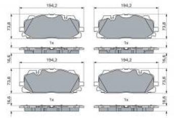 Колодки тормозные передние (4шт.) BOSCH Audi Q5 FY дорестайлинг (2017-2020)