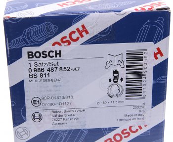 2 099 р. Колодки тормозные задние барабанные (4шт.) BOSCH Mercedes-Benz A class W168 хэтчбэк 5 дв. (1997-2004)  с доставкой в г. Омск. Увеличить фотографию 3