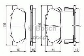 Колодки тормозные передние (4шт.) BOSCH Honda Civic EJ,EK,EM седан дорестайлинг (1995-1998)