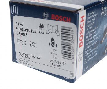 2 099 р. Колодки тормозные задние (4шт.) BOSCH Toyota Camry XV40 дорестайлинг (2006-2008)  с доставкой в г. Омск. Увеличить фотографию 3