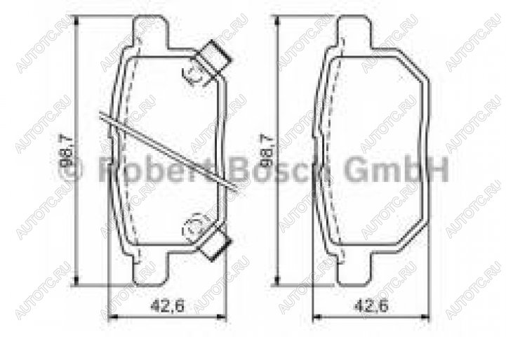 1 559 р. Колодки тормозные задние (4шт.) BOSCH Toyota Auris E150 хэтчбэк 5 дв. дорестайлинг (2006-2010)  с доставкой в г. Омск