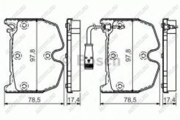 11 849 р. Колодки тормозные передние (4шт.) BOSCH Mercedes-Benz S class W220 (1998-2005)  с доставкой в г. Омск