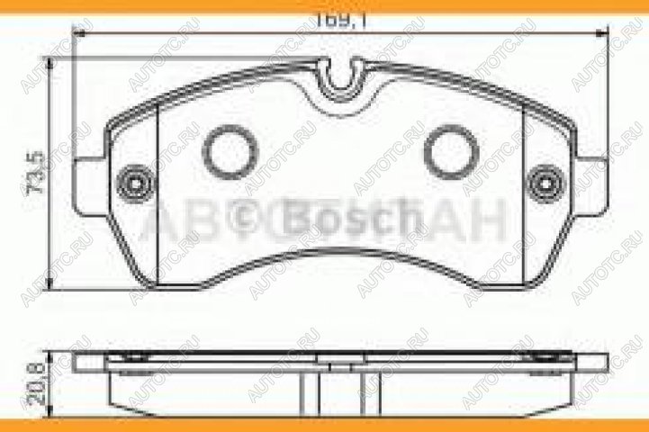 4 399 р. Колодки тормозные передние (4шт.) BOSCH Mercedes-Benz Sprinter W906 (2006-2013)  с доставкой в г. Омск