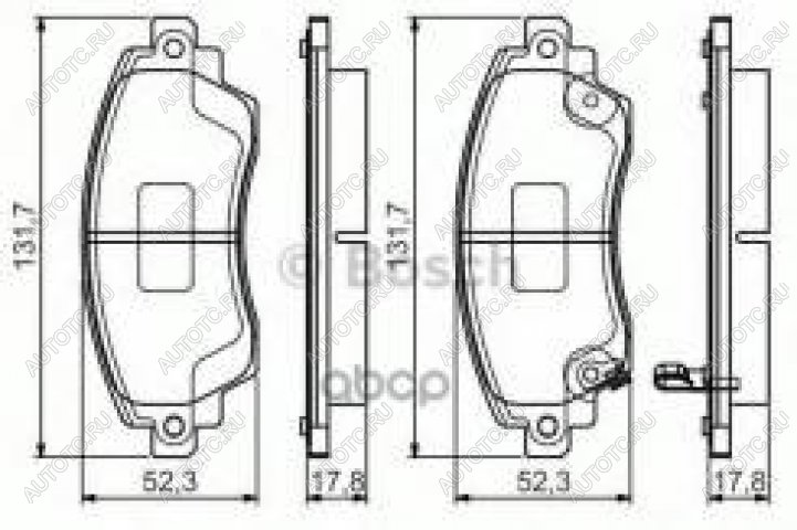 2 359 р. Колодки тормозные передние (4шт.) BOSCH Toyota Corolla E110 седан дорестайлинг (1997-2000)  с доставкой в г. Омск