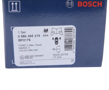 2 559 р. Колодки тормозные передние (4шт.) BOSCH Mazda 3/Axela BM дорестайлинг седан (2013-2016)  с доставкой в г. Омск. Увеличить фотографию 4