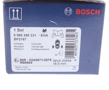 1 449 р. Колодки тормозные задние (4шт.) BOSCH Volkswagen Golf 5 хэтчбэк (2003-2009)  с доставкой в г. Омск. Увеличить фотографию 4