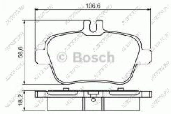 2 299 р. Колодки тормозные задние (4шт.) BOSCH Mercedes-Benz A class W176 дорестайлинг, хэтчбэк 5 дв. (2012-2015)  с доставкой в г. Омск