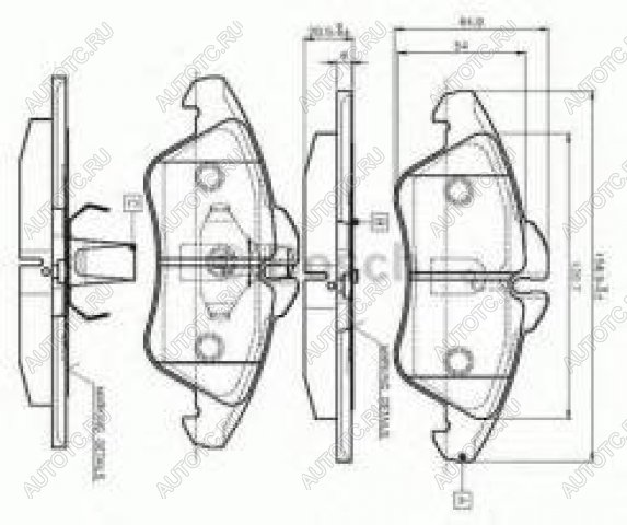 2 799 р. Колодки тормозные передние (4шт.) BOSCH Mercedes-Benz Sprinter W901 (1995-2000)  с доставкой в г. Омск