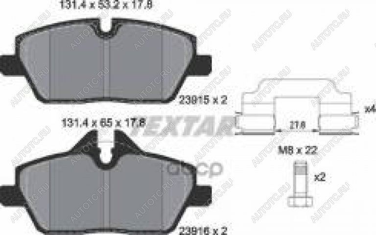 4 549 р. Колодки тормозные передние (4шт.) TEXTAR BMW 1 серия E81 хэтчбэк 3 дв. рестайлинг (2007-2012)  с доставкой в г. Омск