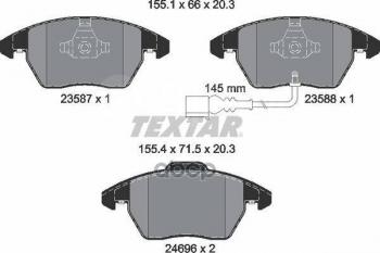 Колодки тормозные передние (4шт.) TEXTAR Audi A1 8X1 хэтчбэк 3 дв. дорестайлинг (2010-2014)