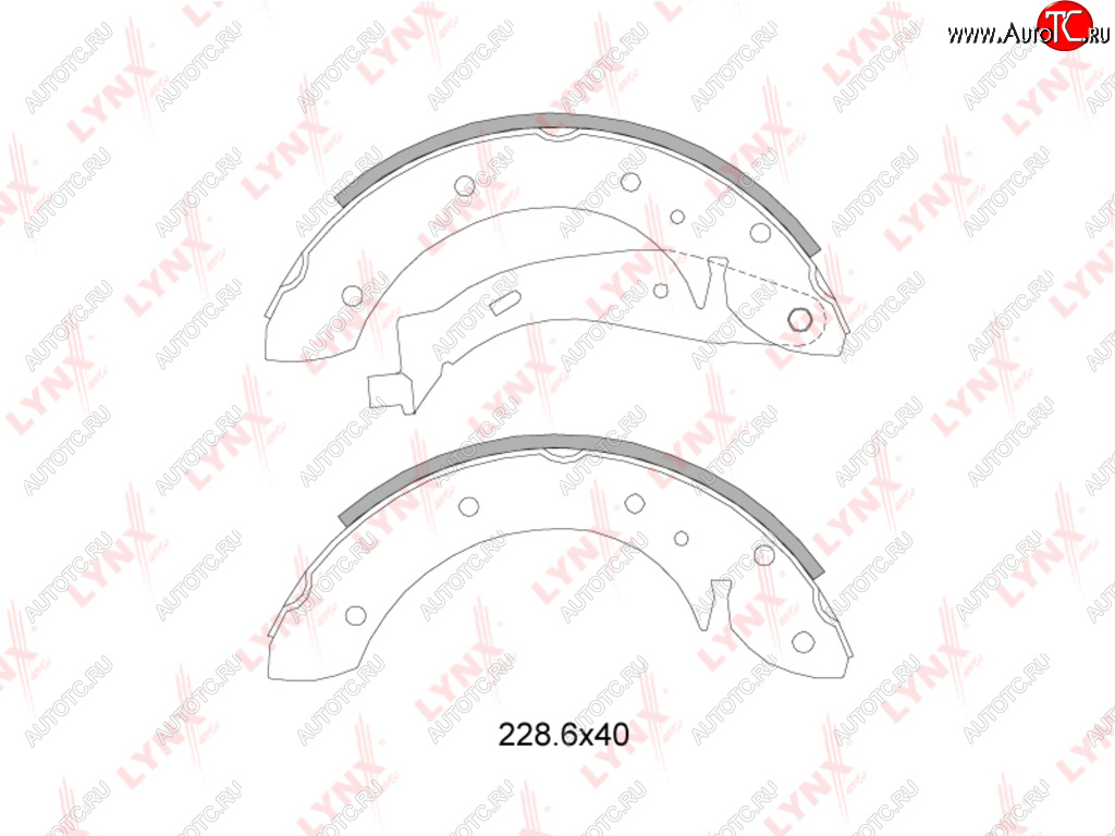 2 249 р. Колодки тормозные задние барабанные(4шт.) LYNX CITROEN Berlingo M49 дорестайлинг (1996-2003)  с доставкой в г. Омск