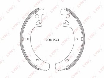 Колодки тормозные задние (4шт.) LYNX Лада 2108 (1984-2003)