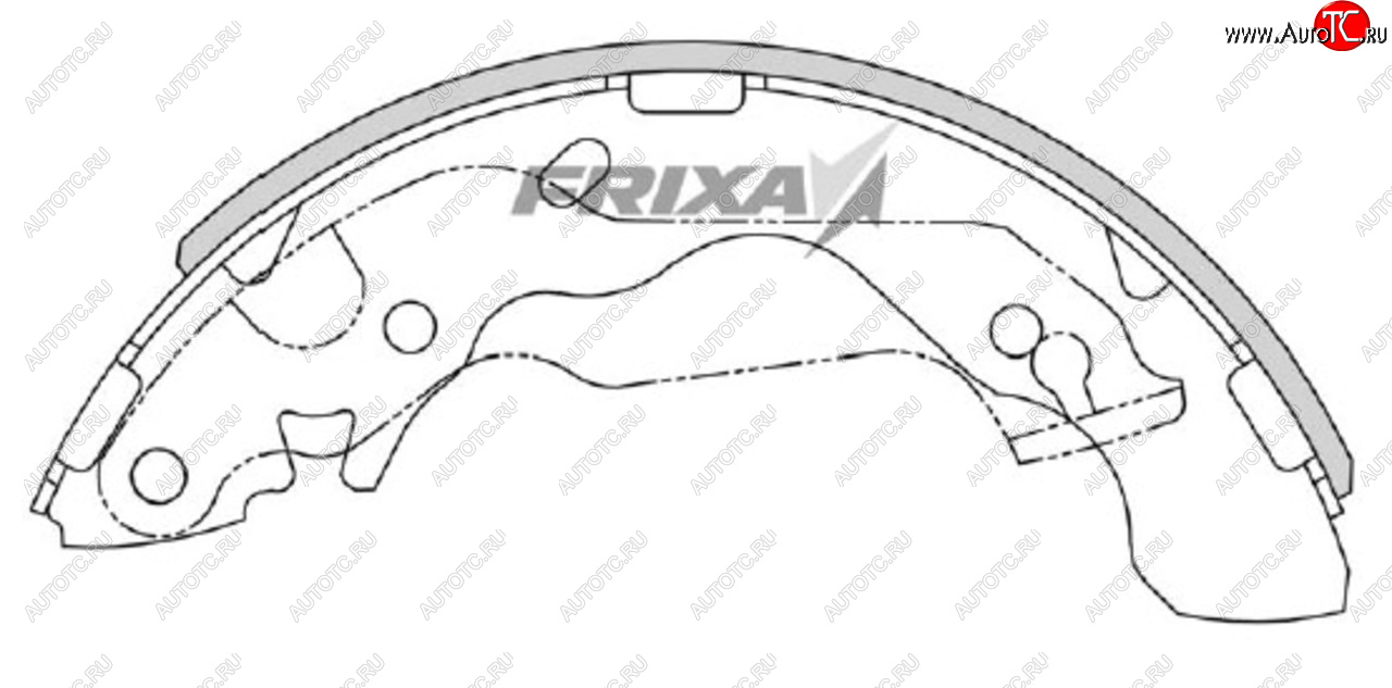 1 199 р. Колодки тормозные задние барабанные (4шт.) HANKOOK FRIXA Hyundai Elantra AD дорестайлинг (2016-2019)  с доставкой в г. Омск