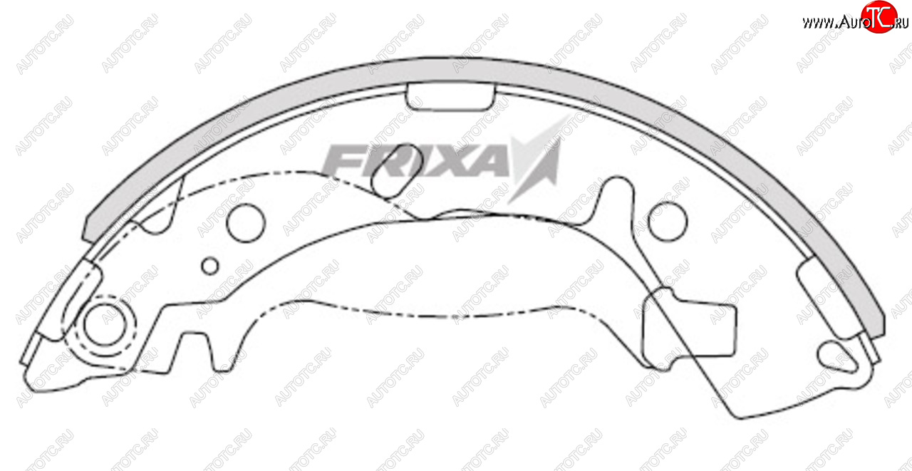 919 р. Колодки тормозные задние барабанные HANKOOK FRIXA Hyundai Getz TB хэтчбэк 5 дв. дорестайлинг (2002-2005)  с доставкой в г. Омск