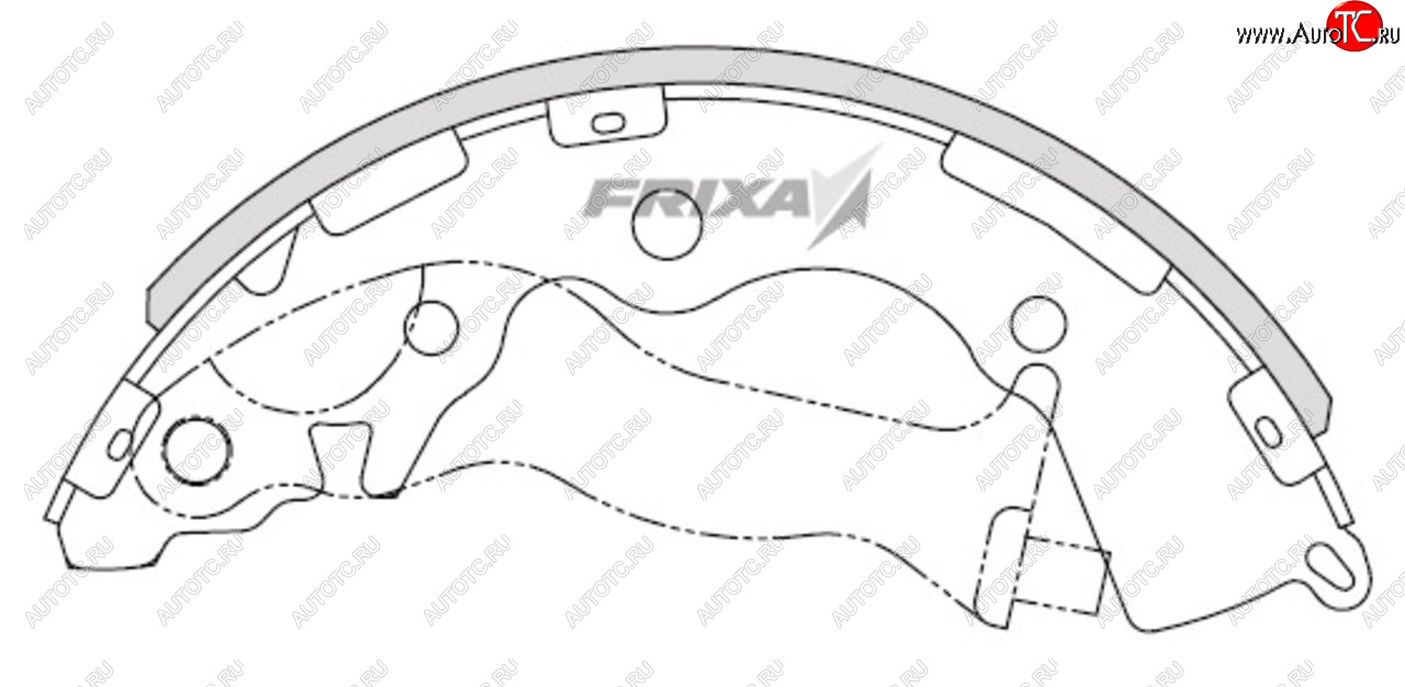 1 339 р. Колодки тормозные передние барабанные (4шт.) HANKOOK FRIXA Hyundai Accent MC седан (2005-2011)  с доставкой в г. Омск