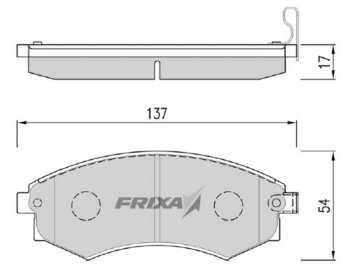 Колодки тормозные передние (4шт.) HANKOOK FRIXA Hyundai Elantra J1 седан (1990-1995)