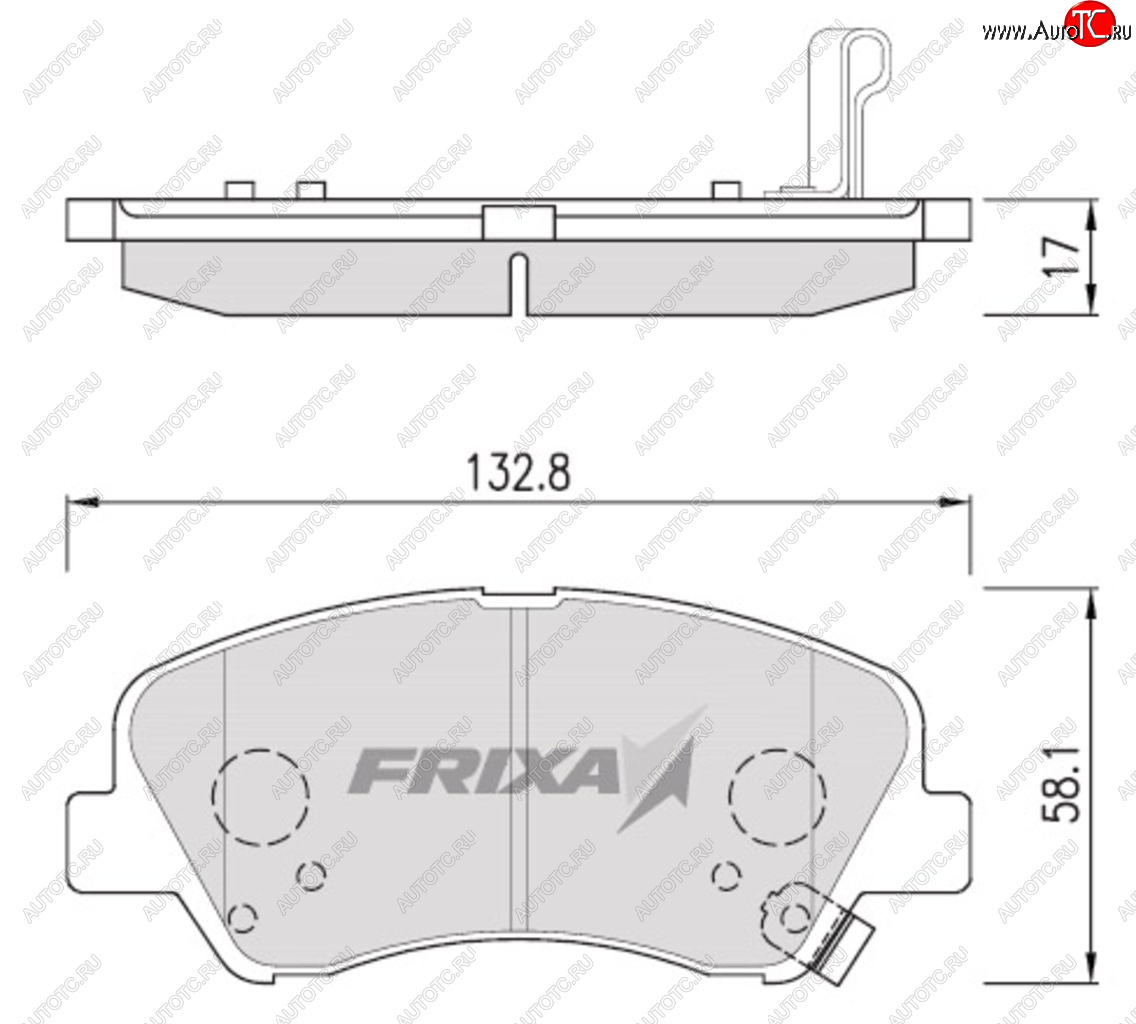 1 299 р. Колодки тормозные передние (4шт.) HANKOOK FRIXA Hyundai Solaris RBr седан дорестайлинг (2010-2014)  с доставкой в г. Омск