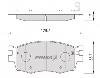 Колодки тормозные передние (4шт.) HANKOOK FRIXA KIA Rio 2 JB дорестайлинг седан (2005-2009)