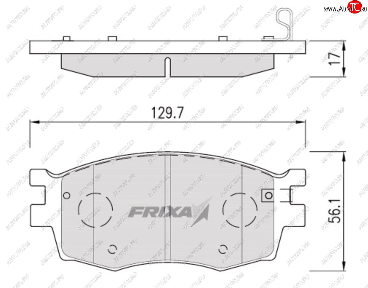 889 р. Колодки тормозные передние (4шт.) HANKOOK FRIXA KIA Rio 2 JB дорестайлинг седан (2005-2009)  с доставкой в г. Омск