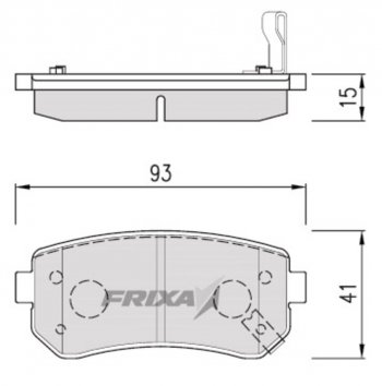 Колодки тормозные задние (4шт.) HANKOOK FRIXA KIA Rio 3 QB дорестайлинг седан (2011-2015)