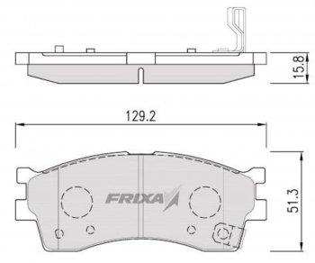 859 р. Колодки тормозные передние (4шт.) HANKOOK FRIXA KIA Rio 2 JB дорестайлинг седан (2005-2009)  с доставкой в г. Омск. Увеличить фотографию 3