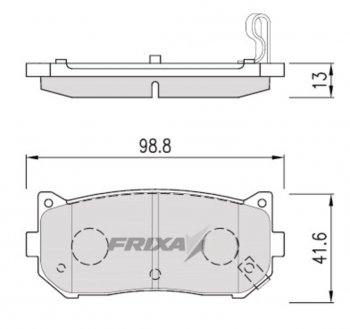 Колодки тормозные задние (4шт.) HANKOOK FRIX KIA Clarus GC универсал рестайлинг (1998-2001)