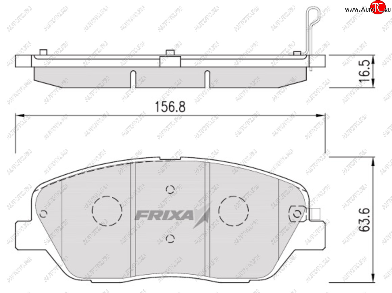 1 169 р. Колодки тормозные передние (4шт.) HANKOOK FRIXA KIA Mohave HM дорестайлинг (2008-2017)  с доставкой в г. Омск