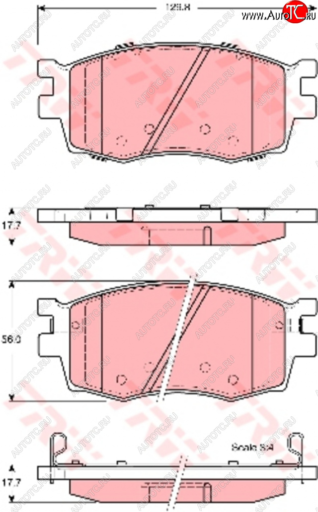 3 989 р. Колодки тормозные передние (4шт.) TRW Hyundai Accent MC седан (2005-2011)  с доставкой в г. Омск