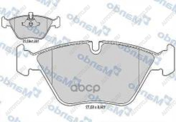 2 599 р. Колодки тормозные передние (4шт.) MANDO BMW 3 серия E90 седан дорестайлинг (2004-2008)  с доставкой в г. Омск