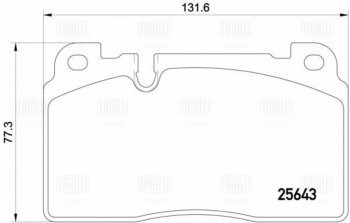 4 099 р. Колодки тормозные передние (4шт.) TRIALLI Audi A7 4K лифтбэк дорестайлинг (2018-2023)  с доставкой в г. Омск. Увеличить фотографию 5