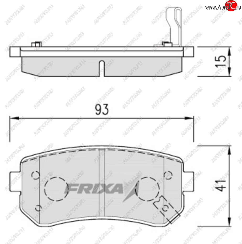 5 299 р. Колодки тормозные задние (4шт.) HANKOOK FRIXA KIA Ceed 2 JD дорестайлинг универсал (2012-2016)  с доставкой в г. Омск