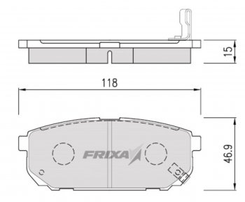 Колодки тормозные задние (4шт.) FRIXA KIA Sorento BL дорестайлинг (2002-2006)