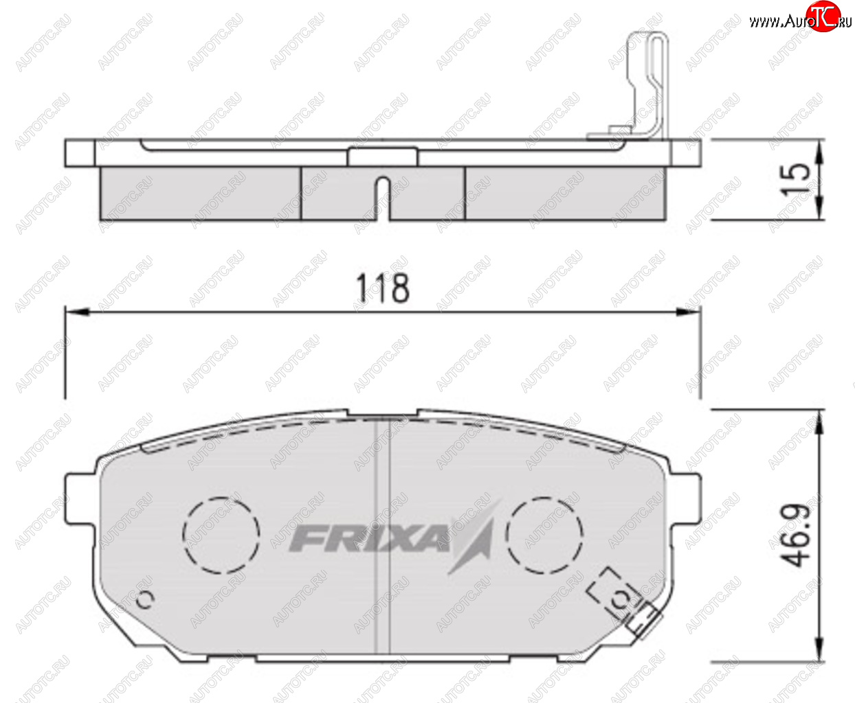 2 269 р. Колодки тормозные задние (4шт.) FRIXA KIA Sorento BL дорестайлинг (2002-2006)  с доставкой в г. Омск