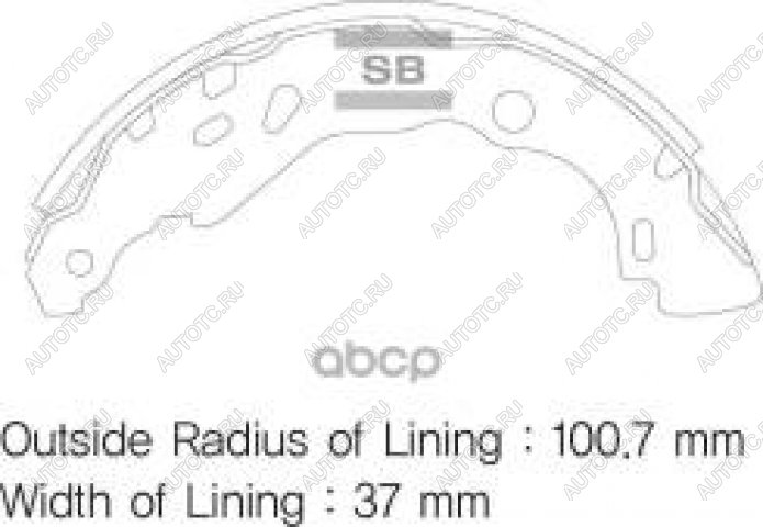 2 559 р. Колодки тормозные задние барабанные (4шт.) SANGSIN Renault Clio B57 дорестайлинг, хэтчбэк 5 дв. (1990-1994)  с доставкой в г. Омск