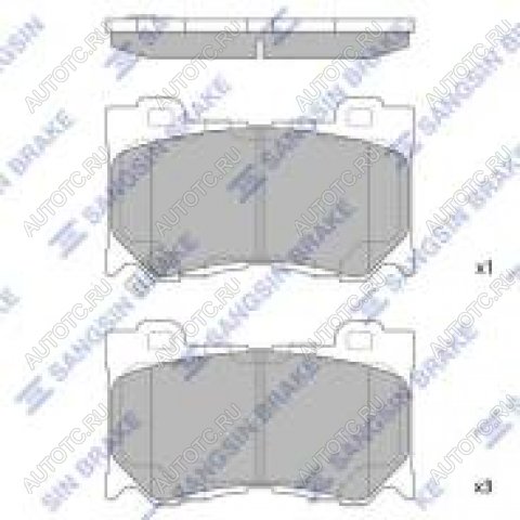 1 899 р. Колодки тормозные передние (4шт.) SANGSIN INFINITI FX37 S51 рестайлинг (2011-2013)  с доставкой в г. Омск