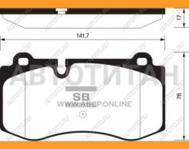 2 349 р. Колодки тормозные передние (4шт.) SANGSIN Mercedes-Benz E-Class W211 дорестайлинг седан (2002-2006)  с доставкой в г. Омск