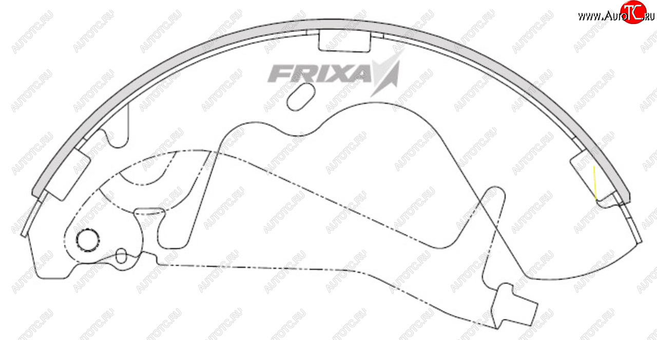 1 649 р. Колодки тормозные передние барабанные (4шт.) HANKOOK FRIXA Hyundai Starex/H1 A1 дорестайлинг (1997-2004)  с доставкой в г. Омск