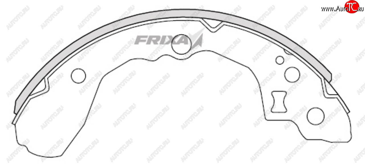 859 р. Колодки тормозные задние барабанные (4шт.) HANKOOK FRIXA KIA Rio 2 JB дорестайлинг седан (2005-2009)  с доставкой в г. Омск