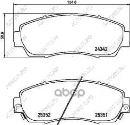 8 799 р. Колодки тормозные передние (4шт.) BREMBO Honda CR-V RM1,RM3,RM4 дорестайлинг (2012-2015)  с доставкой в г. Омск