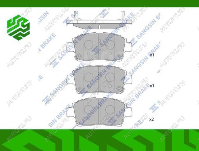 1 399 р. Колодки тормозные передние (4шт.) SANGSIN Toyota Celica T230 (1999-2006)  с доставкой в г. Омск