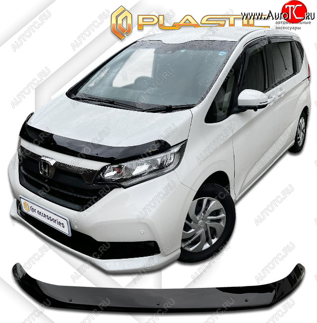 2 099 р. Дефлектор капота (рынок Японии) CA-Plastic  Honda Freed  GB7,GB8,GB5,GB6 (2019-2024) минивэн рестайлинг (Classic черный)  с доставкой в г. Омск