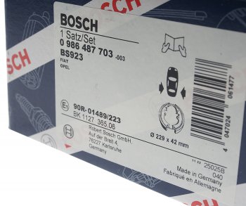 2 749 р. Колодки тормозные задние барабанны (4шт.) BOSCH Opel Corsa D   дорестайлинг, хэтчбэк 5 дв. (2006-2010)  с доставкой в г. Омск. Увеличить фотографию 4