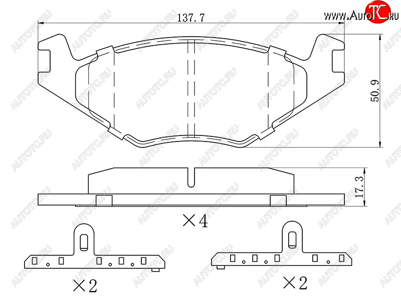 1 189 р. Колодки тормозные перед FL-FR SAT  Volkswagen Jetta  А2 - Polo  Mk3  с доставкой в г. Омск